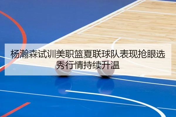 杨瀚森试训美职篮夏联球队表现抢眼选秀行情持续升温